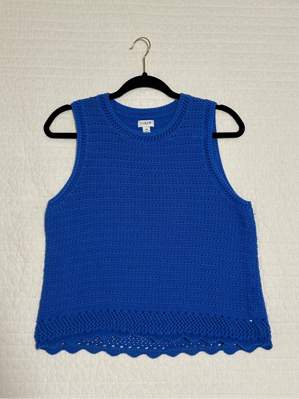Lightly Used, J.Crew Crochet Tank (Blue, M)